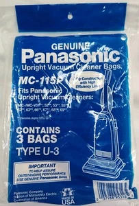 MC-115P Bodenstaubsaugerbeutel 3 Stück Typ U-3 Original Panasonic Brandneu - Bild 1 von 2