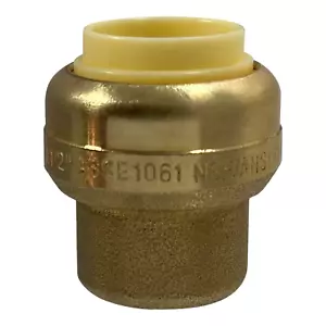 1 Pc XFITTING Push Fit Cap 1/2 inch, 1/2", Push to Connect End Cap Plug, Brass - Picture 1 of 6