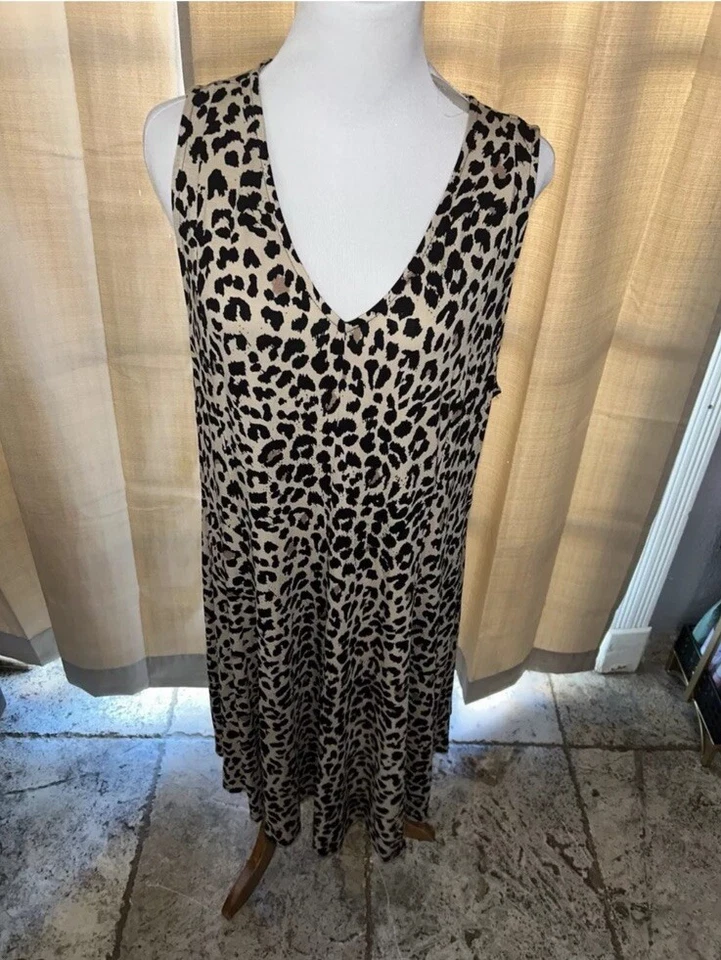 Premise Women's Summer Dress Leopard Print Size 2XL Retail