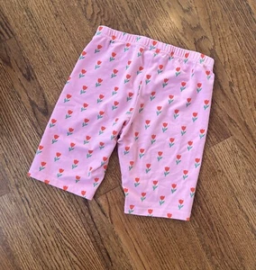 NWOT HANNA ANDERSSON BIKE SHORTS PINK TULIP FLORAL PRINT SIZE 150 12 - Picture 1 of 3