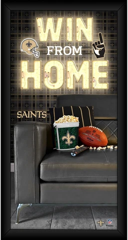 New Orleans Saints Framed 10" x 20" Win From Home Collage Cover