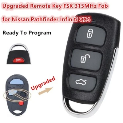 4 Button Upgraded  for Nissan Pathfinder 1998-2001 Remote Car Key Fob KBRASTU09 - Image 1 of 4