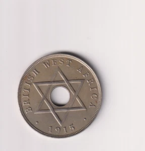 British West Africa ONE PENNY 1915 H HIGH GRADE COIN.EE291 - Picture 1 of 2