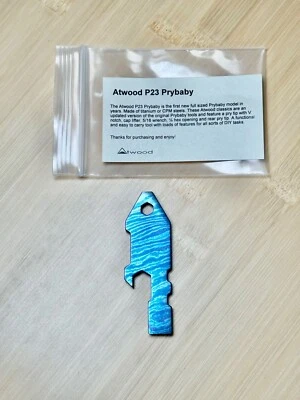 Herramienta de barra de palanca Peter Atwood Prybaby Timascus Titanium Ti Foto 1 de 2