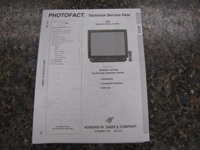Sams Photofact 4212 Technical Service Manual for JVC AV-32950, AV-32950A -1999 - Image 1 of 2