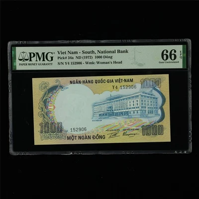 1972 Viet Nam South National Bank 1000 Dong Pick#34a PMG 66 EPQ Gem UNC - Image 1 of 4