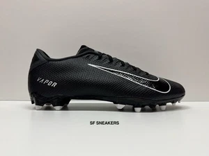 NIKE VAPOR EDGE TEAM BLACK WHITE (SZ 15) CZ2606-001 FOOTBALL CLEATS - Picture 1 of 7