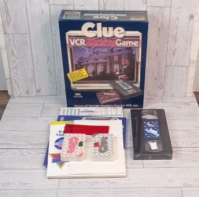 Vintage Clue VCR Mystery Game VHS Format 1985 Parker Brothers - New Open Box - Image 1 of 4