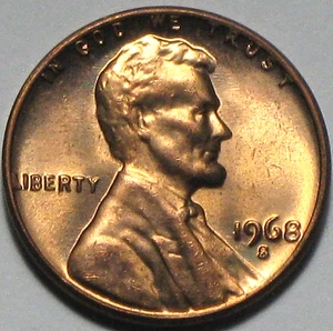 1968-S LINCOLN MEMORIAL CENT PENNY UNCIRCULATED - Picture 1 of 4