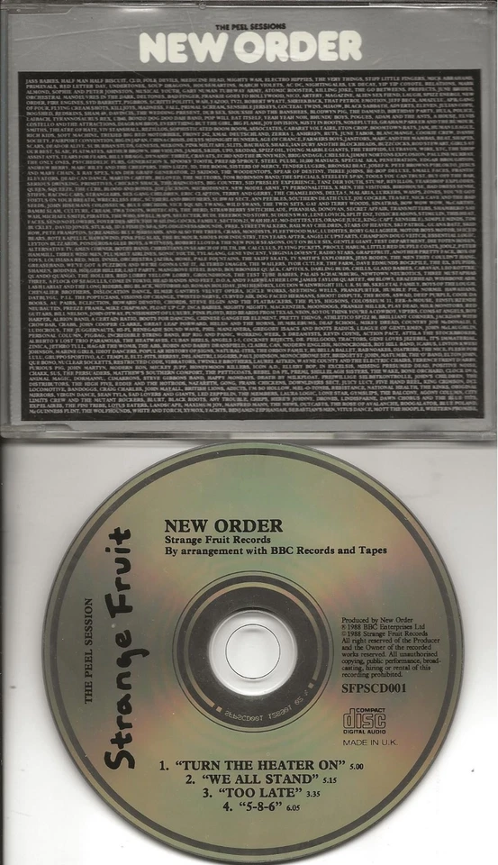 NEW ORDER John Peel Sessions original 1987 UK cd ep 4 tracks SFPSCD001 BBC Foto 1 de 1