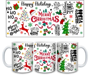 Taza de café de cerámica hecha a mano de 11 oz o 15 oz-té/taza-navidad-felices fiestas-regalo - Imagen 1 de 10