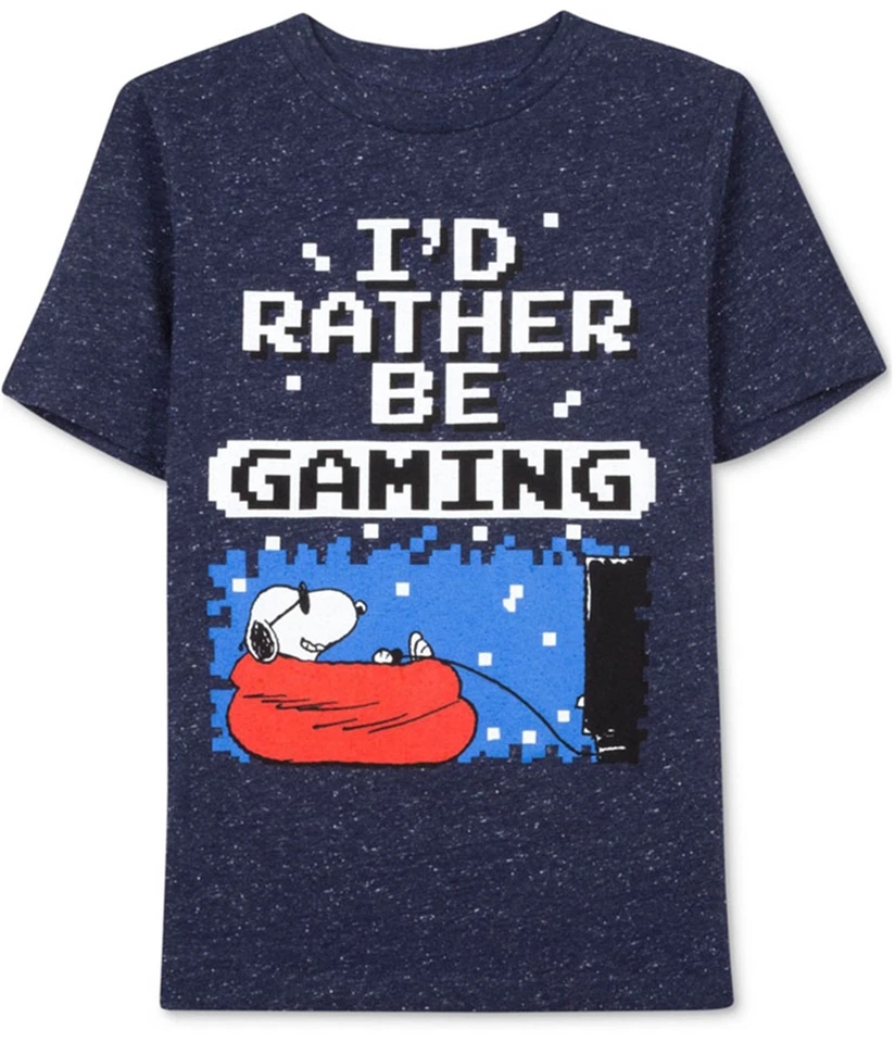 Peanuts Boys I'd Rather be Gaming Graphic T-Shirt - Image 1 of 1