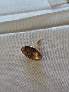 Vintage 14k Gold Glocke Charm Anhänger mit beweglichem rosa Rubin Klöppel - Bild 1 von 7