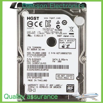 HGST 1TB 7200PRM HTS721010A9E630 32MB SATA 6Gb/s 2.5" HDD Hard Drive For PS3 PS4 - Image 1 of 4