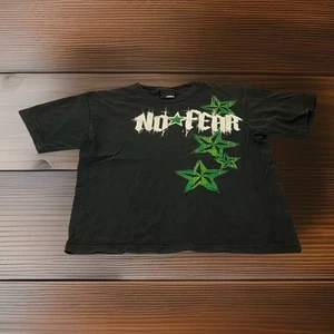 Vintage Y2K No Fear Youth Boys XL Extra Large Short Sleeve Black Green T Shirt - Picture 1 of 12