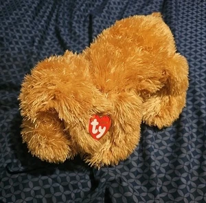 Ty Classic Calhoun Puppy Dog Floppy Tan Brown 13" Plush Soft Toy 2003 TySilk - Picture 1 of 4
