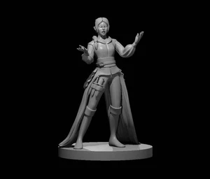 Elven Female Bard 3 for D&D Dungeons and Dragons Pathfinder DND Mini - Picture 1 of 1