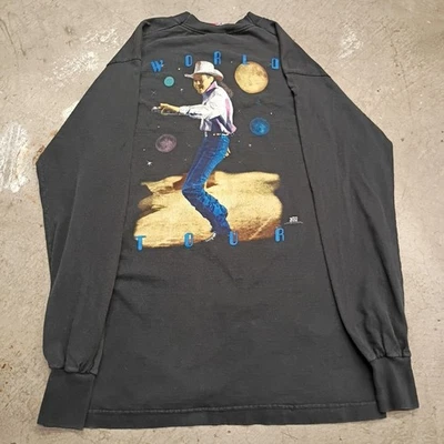 👾 Neal McCoy World Tour T-Shirt Black VTG Tee Country Music Men's Sz M18.5x27.5 - Image 1 of 4