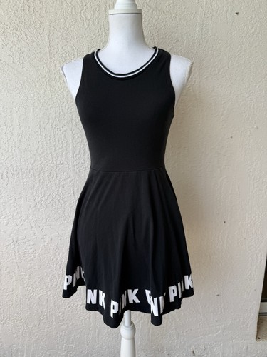 UNDERCOVER ROSA Victoria Secret donna sport senza maniche nero tennis mini piccolo corto