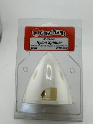 Great Planes 3" 76mm Nylon Spinner 1/4" Shaft For RC Airplane New GPMQ4530 - Image 1 of 3
