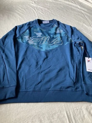 Sudadera Fila Hombre M Azul Camuflada Nueva Con Etiquetas Foto 1 de 4