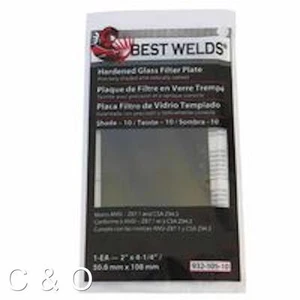 SHADE 10 WELDING FILTER PLATE - 2 x 4.25 HARDENED GLASS LENS for WELDING HELMET - Picture 1 of 1