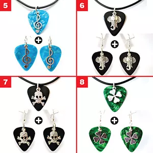 Juego de collar y pendientes púas de guitarra estilo # 5-8 - Imagen 1 de 5