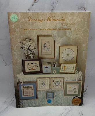 Vintage Loving Memories Cross Stitch Pattern Booklet Wedding Graduation Etc. - Image 1 of 3