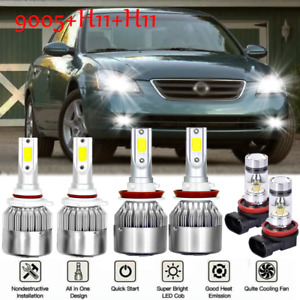 For Nissan Maxima 2009-2014 - 6PC LED Headlight Hi/Lo Fog Light Bulbs Combo Kit