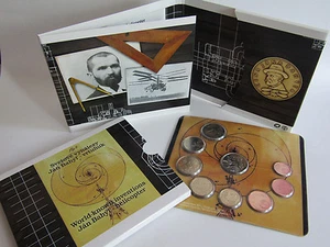 SLOWAKEI 2017 KMS MÜNZEN SATZ COIN SET ST BU - J.BAHYL - ERFINDER - HUBSCHRAUBER - Picture 1 of 8