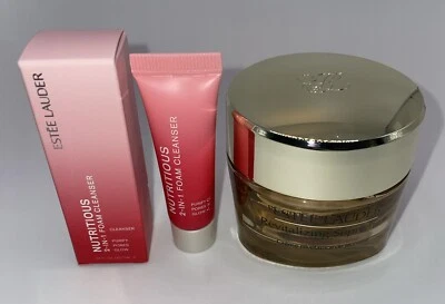 2 piezas Estee Lauder Revitalizing Supreme+ Crema 1 oz y Limpiador Nutritivo .24 oz Foto 1 de 4