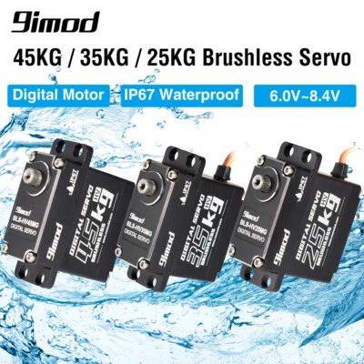 9imod Waterproof Brushless 45KG 35KG 25KG Metal Gear Digital Servo für RC 1/10 - Bild 1 von 4