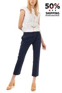RRP€110 CYCLE Trousers W26 Stretch Garment Dye Cropped Made in Italy
