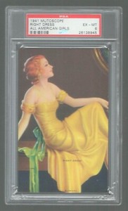 1941 MUTOSCOPE ALL AMERICAN GIRLS  RIGHT DRESS  PSA 6 EX/MT  RARE SET