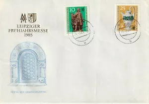 1985 East Germany FDC cover Leipzig Spring Fair - Picture 1 of 2