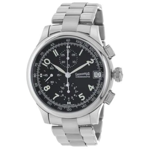 Eberhard & Co. Men's Watch Traversetolo Chronograph Black Dial Strap 31051.3 - Picture 1 of 2