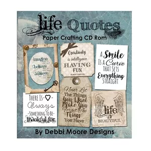 Debbi Moore Designs Life Quotes Paper Crafting CD Rom (326587) - Picture 1 of 3