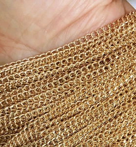   BULK 15 Feet 3x4mm GOLD Plated CURB Chain Necklace/Bracelet Findings - Picture 1 of 2