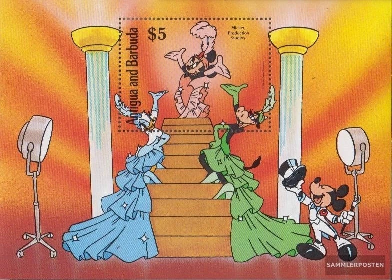 Антигуа и Барбуда block182 MNH 1990 Walt-Disney-Zeichentrickfilme - Изображение 1 из 1