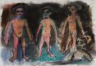 Michael Steiner, "4 Brothers As Disciples", pastel original, 18"h x 24"w image