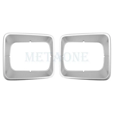 Biseles de faros de plástico gris para Freightliner FL50 FL60 FL70 FL80 FL106 2 PIEZAS Foto 1 de 4