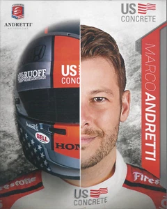 Marco Andretti 2018 "US CONCRETE ANDRETTI AUTOSPORT" #98 Indy Car postal - Imagen 1 de 2