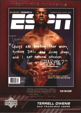 2005 Upper Deck ESPN Magazine Covers 49ers Football Card #TM12 Terrell Owens