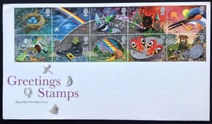 GB QEII 1991 Greetings Stamps Set on First Day Cover, House of Commons CDS - Picture 1 of 2