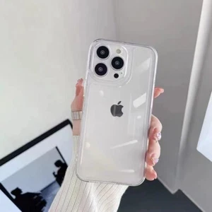For iPhone 15 16 Pro Max 14 13 12 11 X XR 78 Plus SE shockproof transparent case - Picture 1 of 3