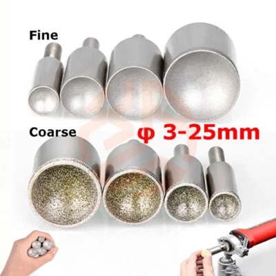 Diamond Burr Mounted Point Cylinder Concave 3~25mm For Bead Shaping Coarse Fine - Image 1 of 4