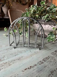 Stainless Steel Napkin Holder Chrome finished Vintage Retro 5.25" - Picture 1 of 7