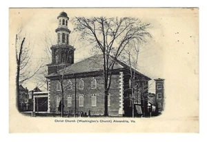 c1909 Postal Christ Church (Iglesia de Washington) Alexandria Va. - Imagen 1 de 2