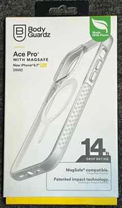 BodyGuardz Ace Pro with MagSafe Case - iPhone 14 Pro Max (Clear/White) - Picture 1 of 2