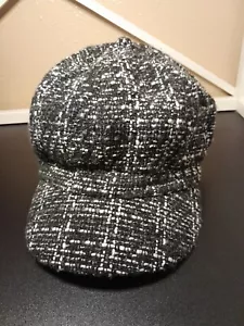 David and Young Black and White Hat Newsboy Cap - Picture 1 of 8